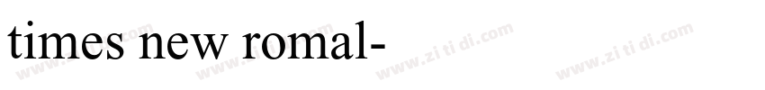 times new romal字体转换